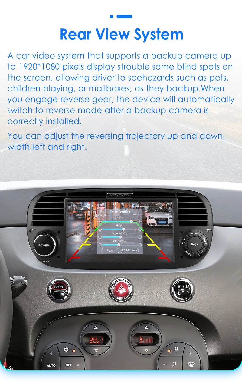 Autoradio CarPlay Fiat 500 (2007-2015) – Écran 7 pouces, 8 cœurs, jusqu'à 8 Go + 128 Go, vue 43