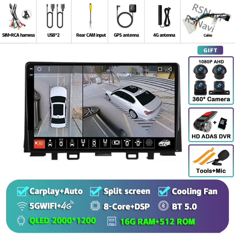 Autoradio CarPlay Kia Rio YB et Stonic (2016-2020) – Écran 9 pouces, jusqu'à 16 Go + 512 Go, vue 43
