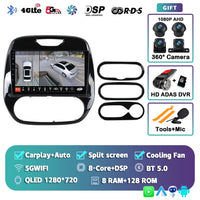 Autoradio CarPlay Renault Captur (2016-2019) – Écran 9 pouces, Android 16, vue 20