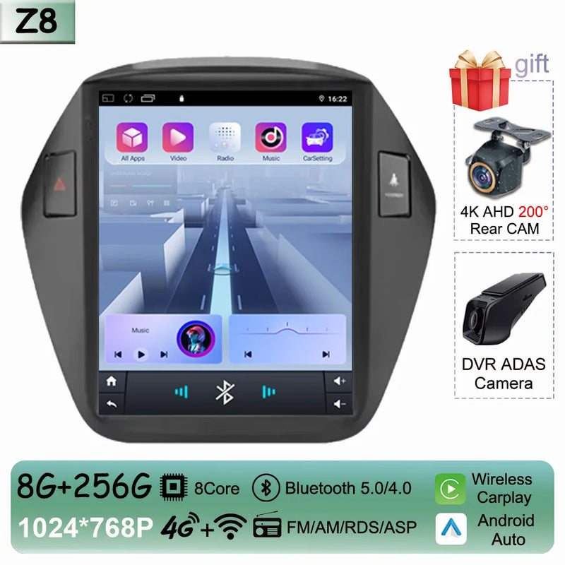Autoradio CarPlay Hyundai ix35 (2009-2015) – Écran vertical 9,7 pouces, jusqu'à 8 Go + 256 Go, vue 36