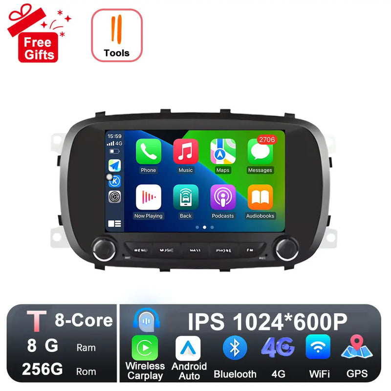 Autoradio CarPlay Fiat 500X (2014-2020) – Écran IPS 7 pouces, jusqu'à 8 Go + 256 Go, vue 33