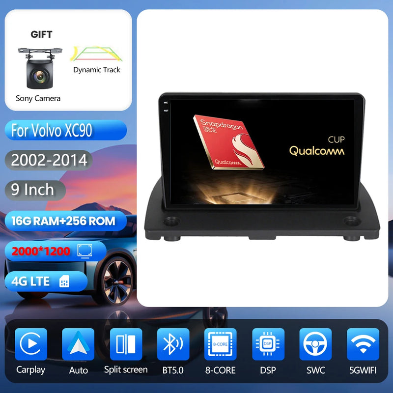 Autoradio CarPlay Volvo XC90 (2002-2014) – Écran 9 pouces, jusqu'à 16 Go + 256 Go, vue 37