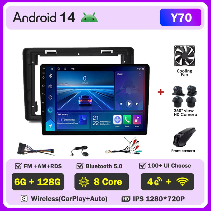 Autoradio CarPlay Citroën C2 et C3 (2001-2010) – Écran IPS 9 pouces, option écran 2K, jusqu'à 12 Go + 256 Go, vue 37