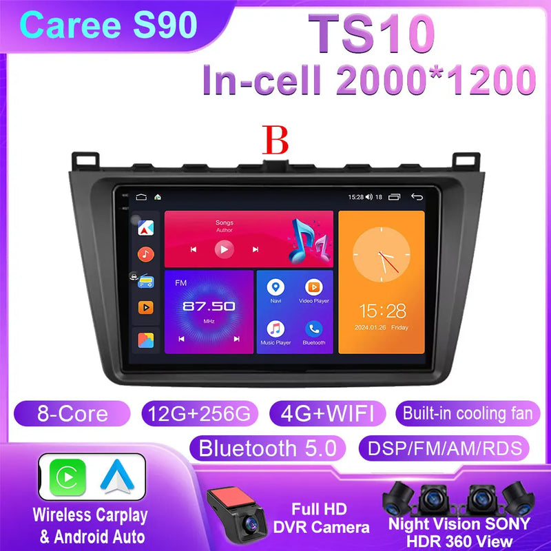 Autoradio CarPlay Mazda 6 GH (2008-2012) – Écran 9 pouces, jusqu'à 12 Go + 256 Go, vue 17