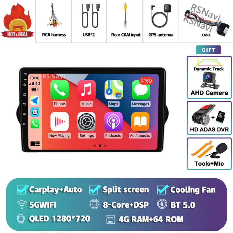 Autoradio CarPlay Fiat Tipo, Egea et Dodge Neon (2015-2018) – Écran QLED, jusqu'à 16 Go + 512 Go, vue 10