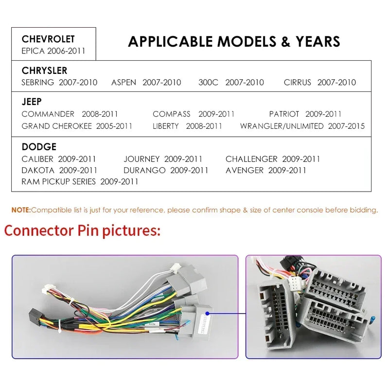 Autoradio CarPlay Jeep, Chrysler et Dodge (2005-2015) – Écran 7 pouces, jusqu'à 8 Go + 128 Go, vue 3