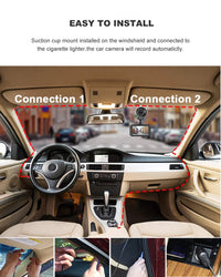 Dashcam Tactile 4 Pouces Avant et Arrière 1080P – Vision Nocturne, Mode Parking, vue 12
