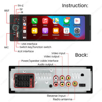 Autoradio 1 DIN CarPlay Universel 6,86 Pouces – Filaire ou Sans Fil, Bluetooth, vue 5