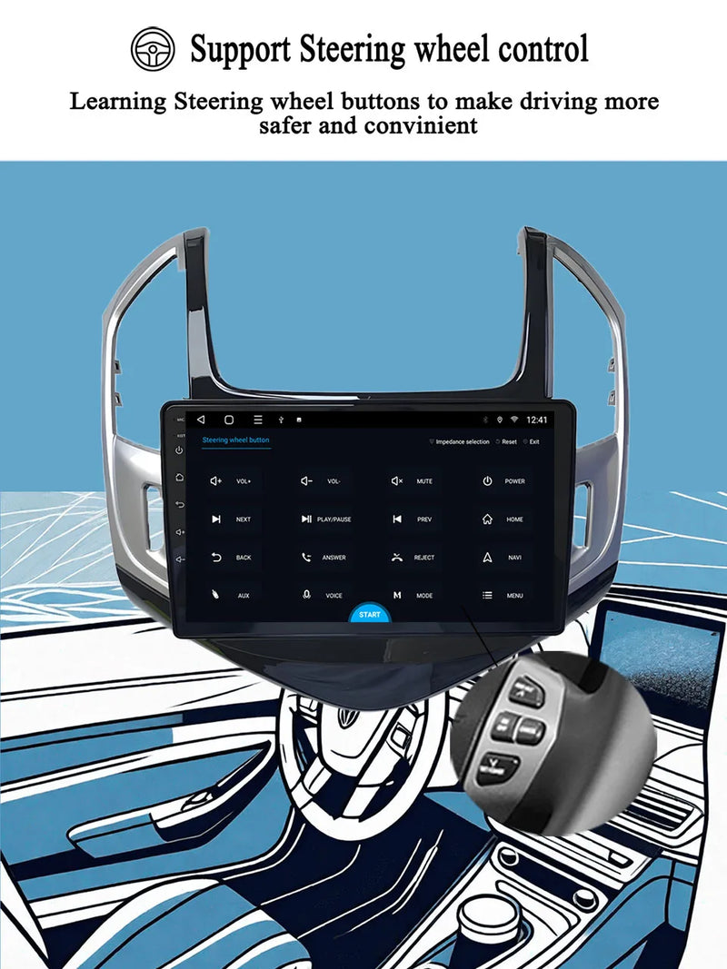 Autoradio CarPlay Chevrolet Cruze (2012-2015) – Écran 9 pouces, jusqu'à 8 Go + 128 Go, vue 16