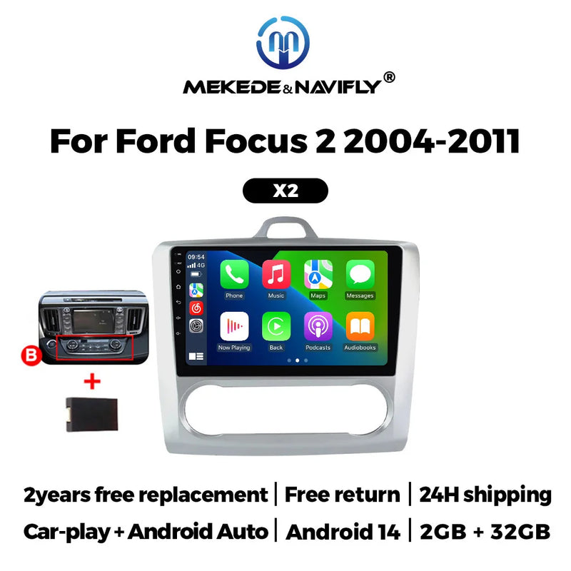 Autoradio CarPlay Ford Focus 2 (2004-2011) – Écran 9 pouces, sans fil, vue 9