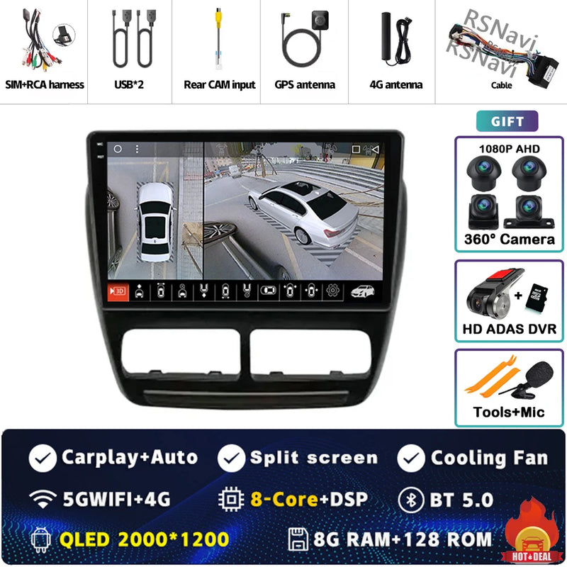 Autoradio CarPlay Fiat Doblo (2010-2015) – Écran 9 pouces sans fil, jusqu'à 16 Go + 512 Go, vue 14