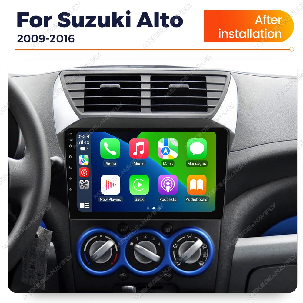 Autoradio CarPlay Suzuki Alto (2009-2016) – Écran 9 pouces, Android 14
