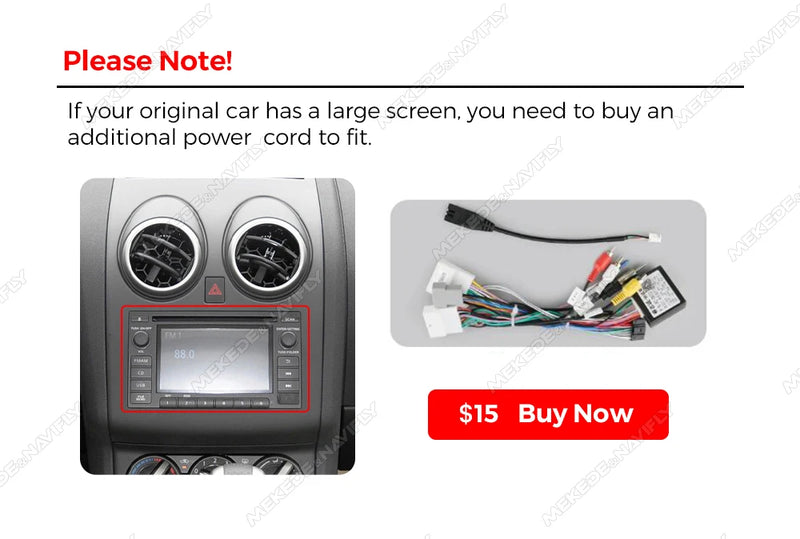 Autoradio CarPlay Nissan Qashqai J10 (2006-2013) – Écran IPS 9 pouces, Android 14, sans fil, vue 12