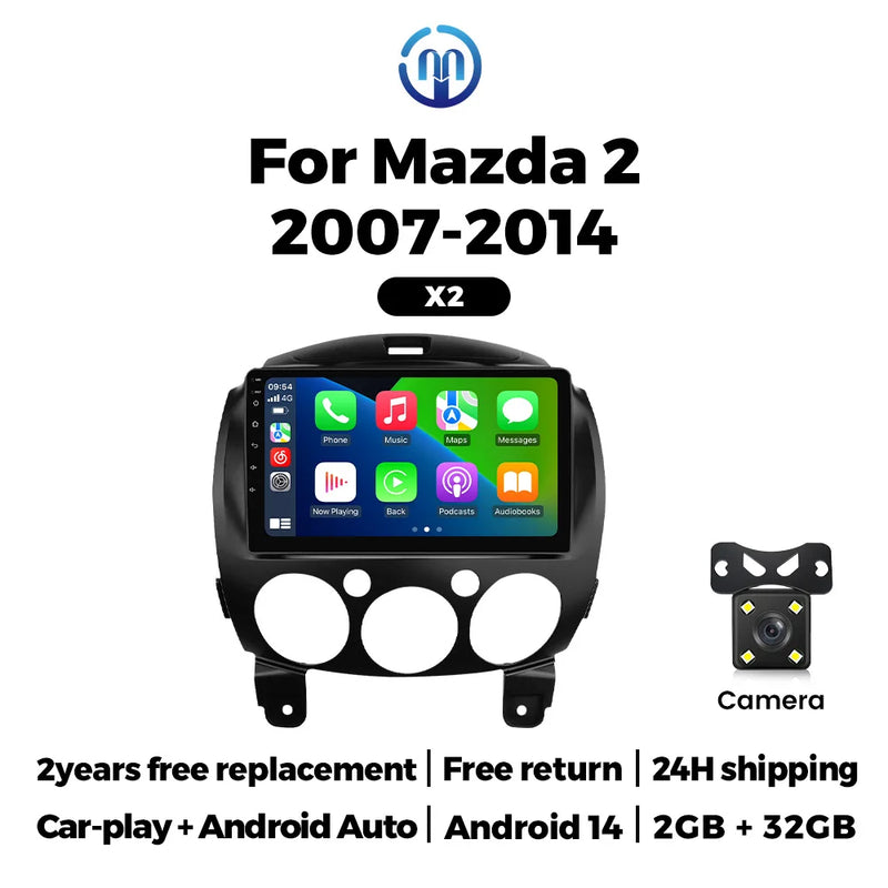 Autoradio CarPlay Mazda 2 (2007-2014) – Écran 9 pouces sans fil, Android 14, 2 Go + 32 Go, vue 7