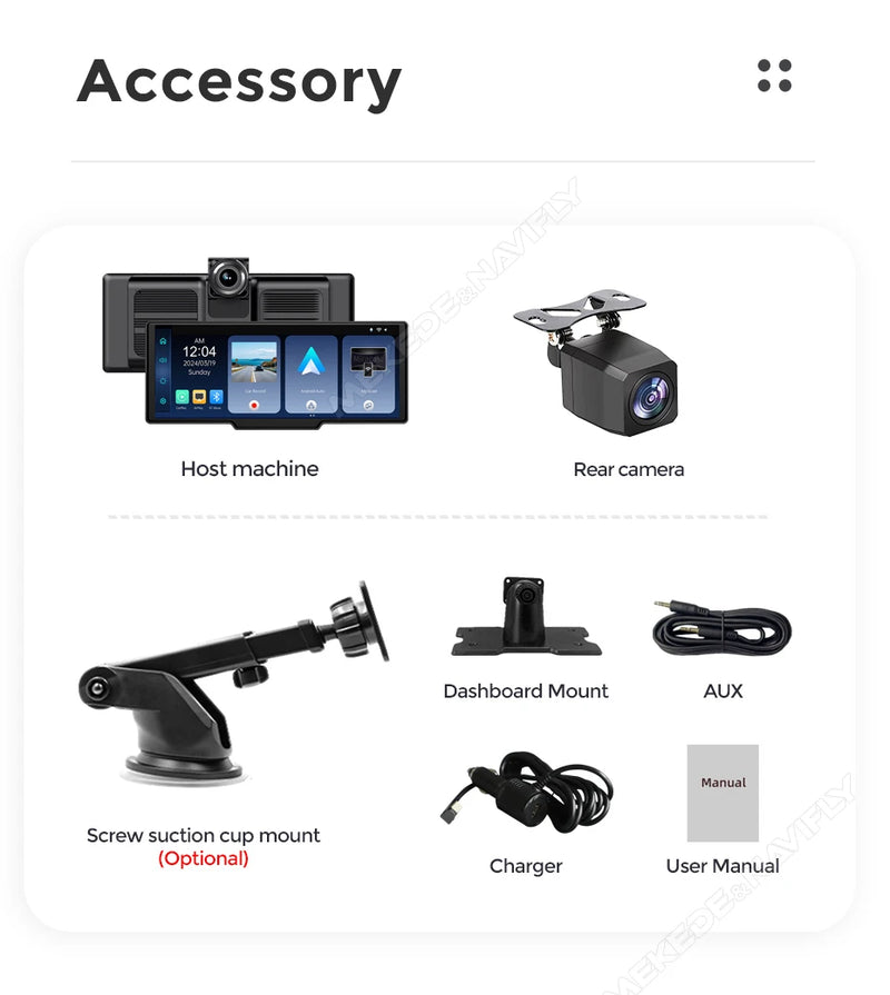 Écran CarPlay Portable Universel – 6,86 ou 10,26 Pouces, Sans Fil, FM et AUX, vue 10