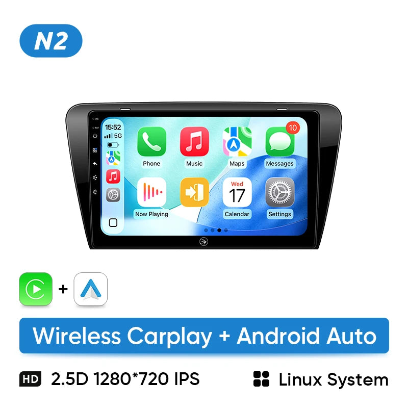 Autoradio CarPlay Skoda Octavia 3 (2015-2020) – Écran 10 pouces, sans fil, vue 7