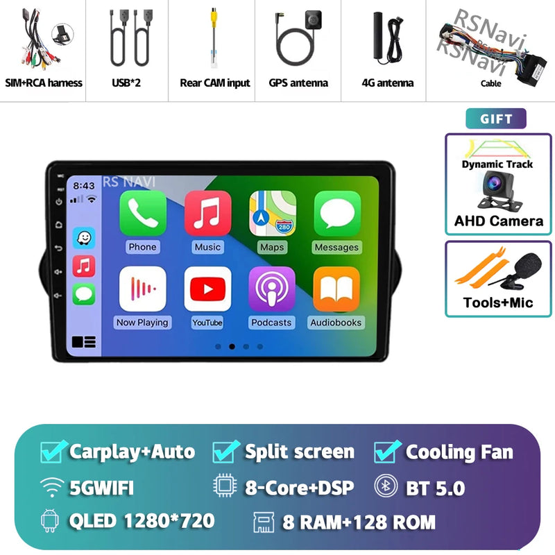 Autoradio CarPlay Fiat Tipo, Egea et Dodge Neon (2015-2018) – Écran QLED, jusqu'à 16 Go + 512 Go, vue 26
