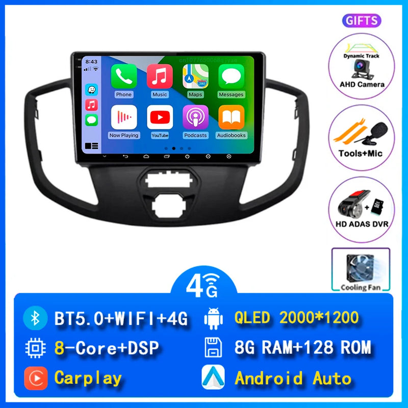 Autoradio CarPlay Ford Transit (2015-2018) – Écran 9 pouces, 4G, jusqu'à 12 Go + 256 Go, vue 23