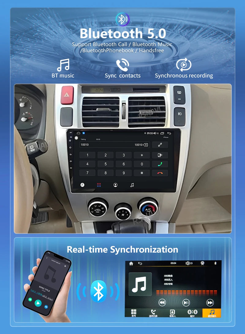 Autoradio CarPlay Hyundai Tucson (2004-2009) – Écran 10 pouces, jusqu'à 16 Go + 256 Go, vue 15