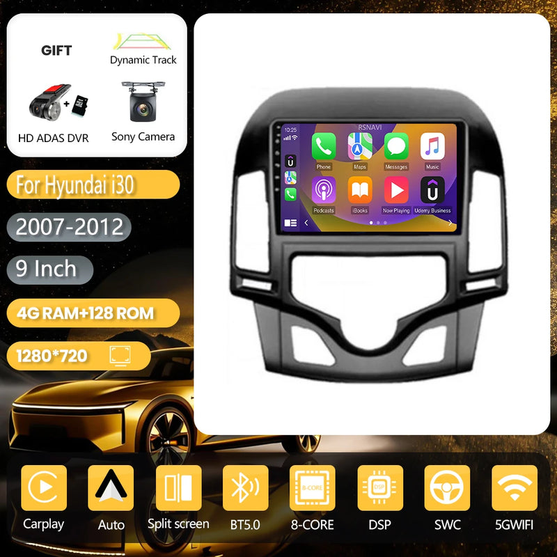 Autoradio CarPlay Hyundai i30 FD (2007-2012) – Écran 9 pouces, jusqu'à 16 Go + 256 Go, vue 42