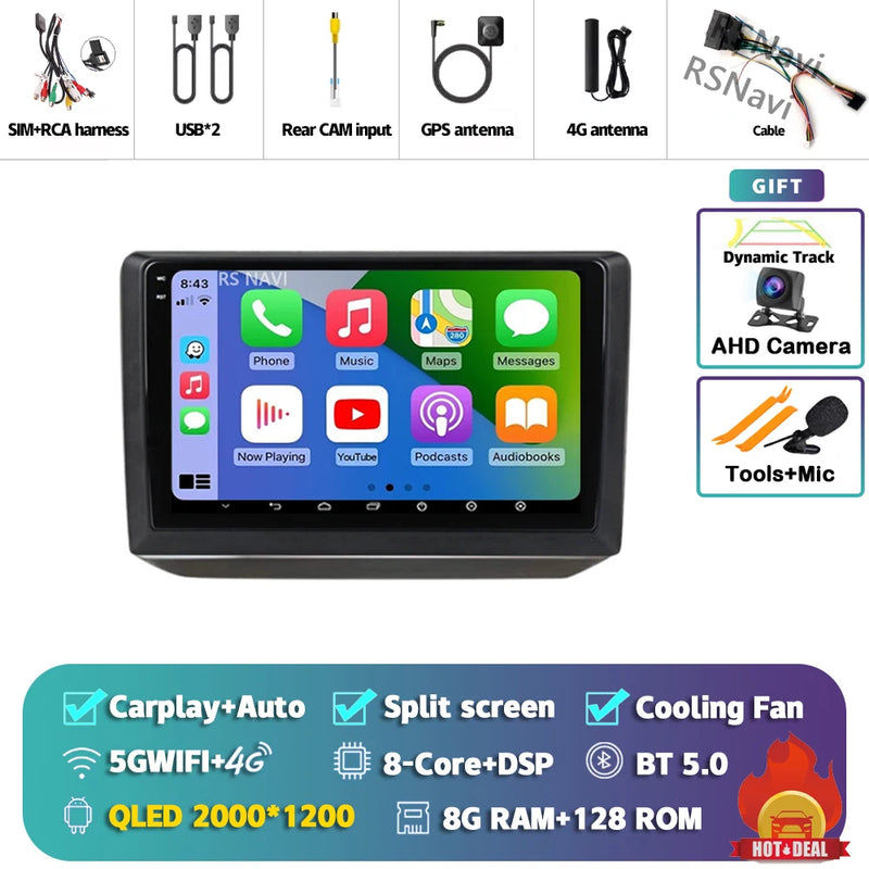 Autoradio CarPlay Skoda Fabia 2 (2007-2014) – Écran QLED, jusqu'à 16 Go + 512 Go, vue 13