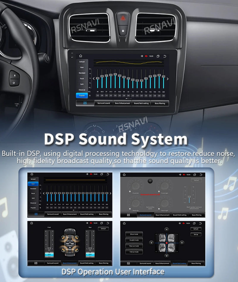 Autoradio CarPlay Dacia Sandero et Logan 2 (2014-2019) – Écran 9 pouces, jusqu'à 12 Go + 256 Go, vue 18