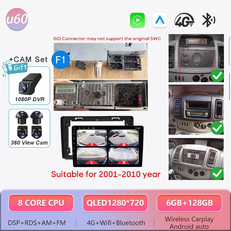 Autoradio CarPlay Renault Trafic 2, Opel Vivaro A et Nissan Primastar (2001-2014) – Écran tactile, jusqu'à 12 Go + 256 Go, vue 38