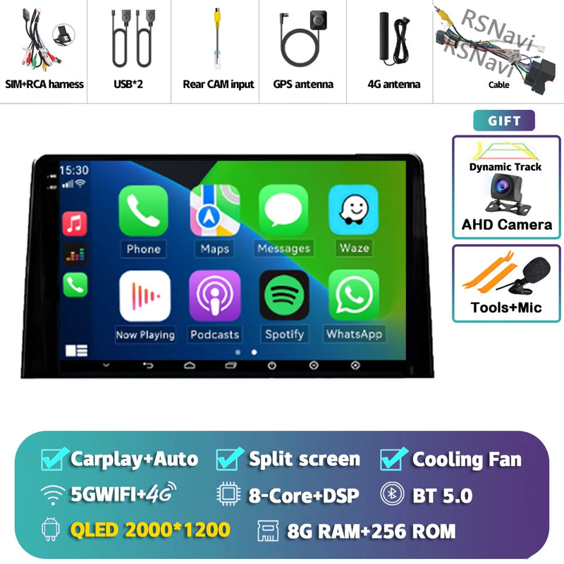 Autoradio CarPlay Citroën Berlingo, Peugeot Partner et Opel Combo (2019-2020) – Écran 9 pouces, Android 16, jusqu'à 16 Go + 512 Go, vue 49