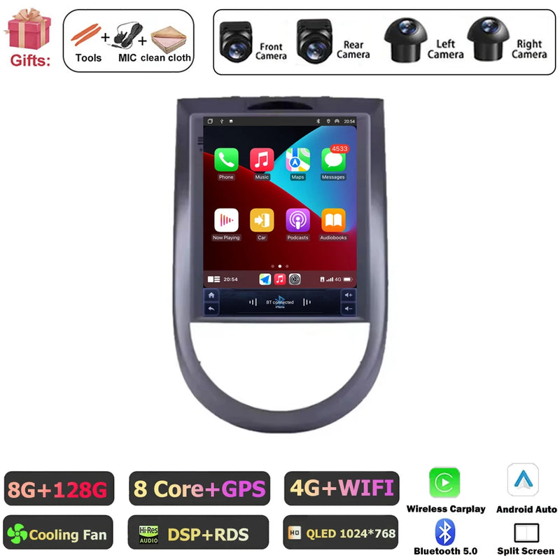Autoradio CarPlay Kia Soul (2010-2013) – Écran vertical 9,7 pouces, jusqu'à 8 Go + 256 Go, vue 45