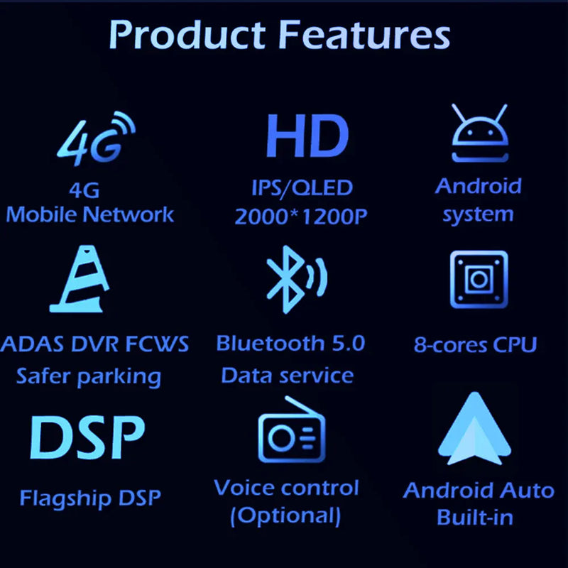 Autoradio CarPlay Hyundai i40 (2011-2019) – Écran IPS 7 pouces, jusqu'à 8 Go + 256 Go, vue 4