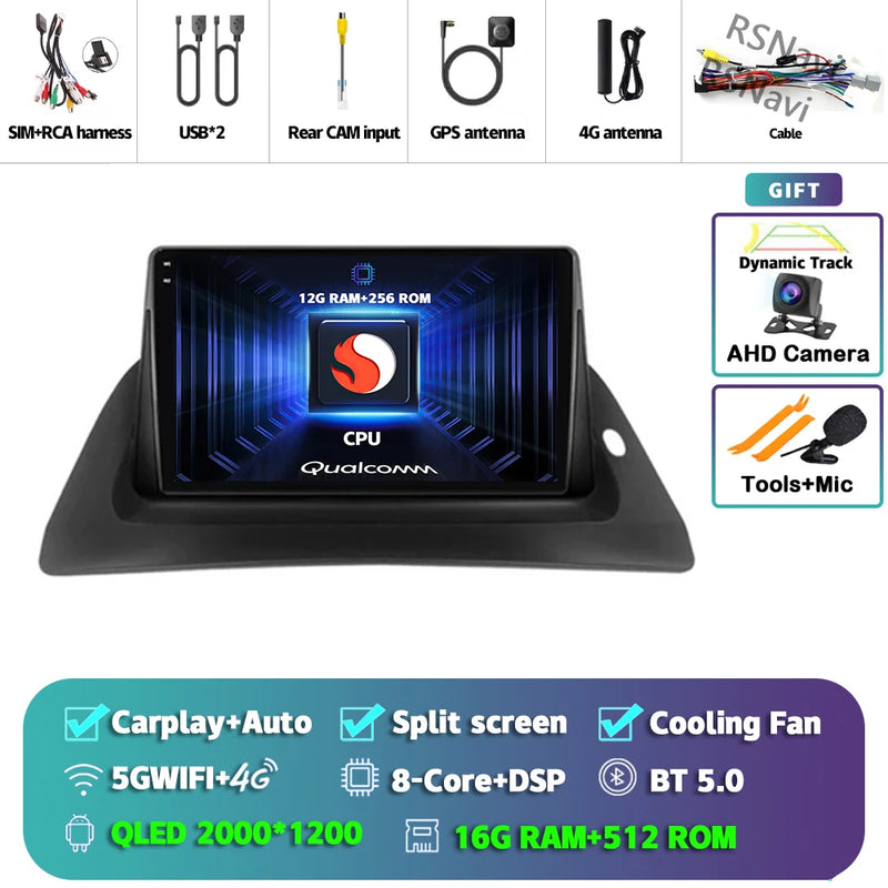 Autoradio CarPlay Renault Kangoo (2009-2018) – Écran 9 pouces, Android 16, jusqu'à 16 Go + 512 Go, vue 41