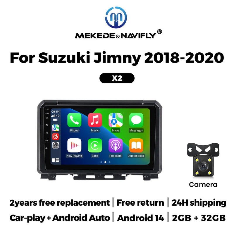 Autoradio CarPlay Suzuki Jimny JB64 et JB74 (2018-2020) – Écran 9 pouces, jusqu'à 2 Go + 32 Go, vue 48