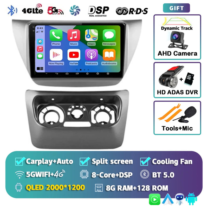 Autoradio CarPlay Mitsubishi Lancer 9 CS (2000-2010) – Écran 9 pouces 2K, jusqu'à 12 Go + 256 Go, vue 23
