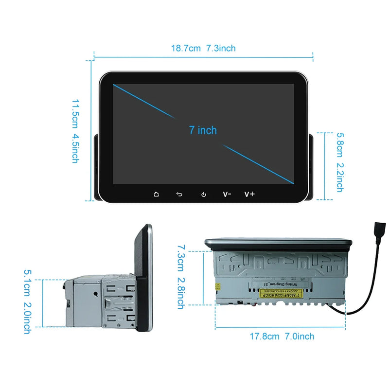 Autoradio CarPlay 1 DIN Universel – Écran 7 Pouces, Filaire, Mirror Link, vue 5