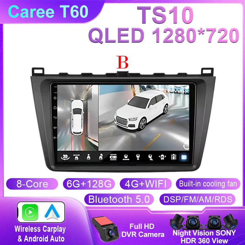 Autoradio CarPlay Mazda 6 GH (2008-2012) – Écran 9 pouces, jusqu'à 12 Go + 256 Go, vue 21