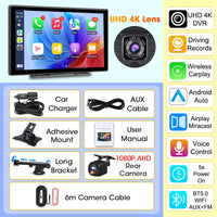 Écran CarPlay Portable 10,1 Pouces – Sans Fil, Dashcam 4K en Option, vue 30