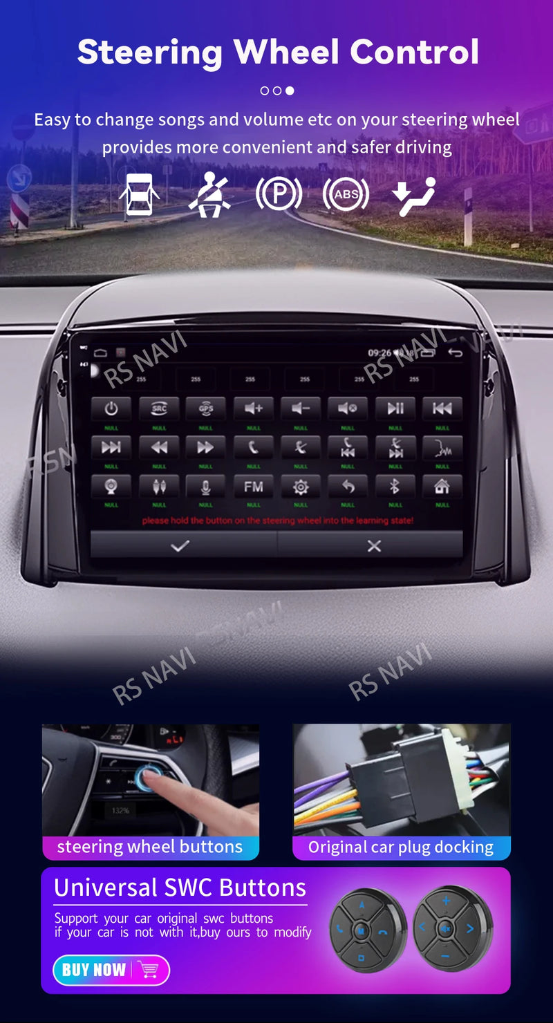 Autoradio CarPlay Renault Koleos (2008-2016) – Écran 9 pouces sans fil, jusqu'à 16 Go + 512 Go, vue 25