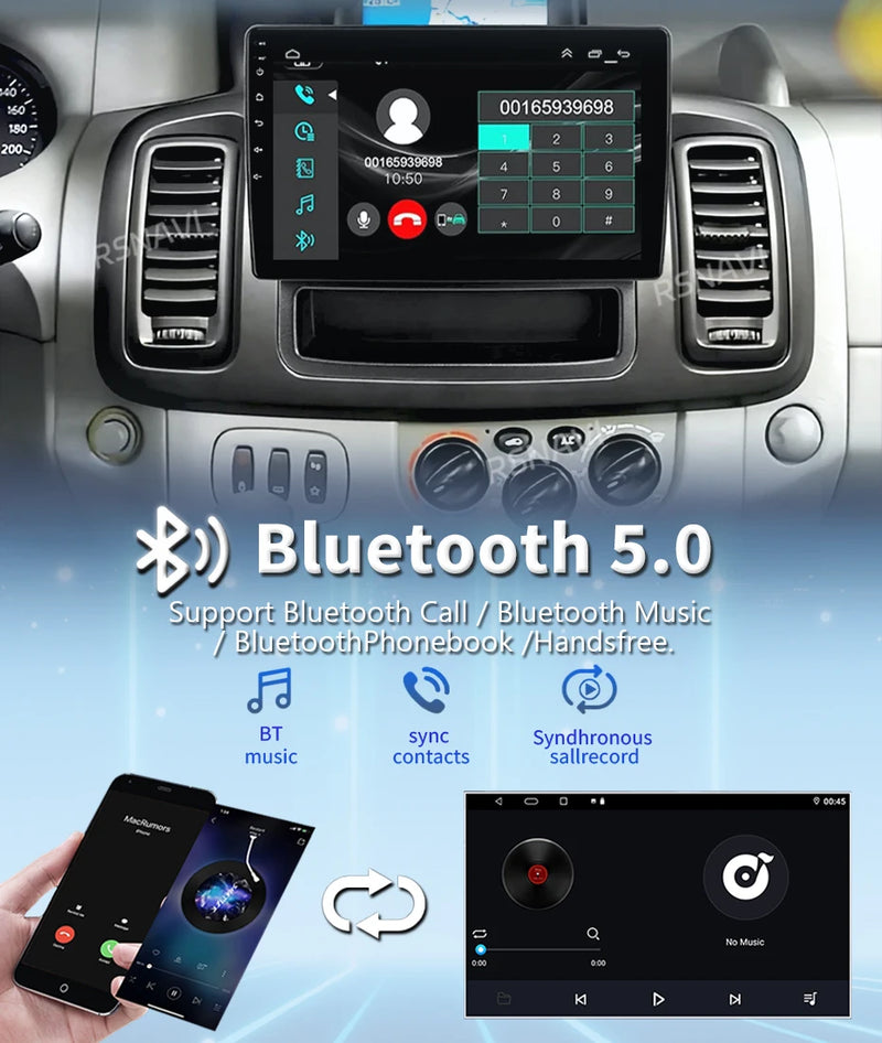 Autoradio CarPlay Renault Trafic 2, Opel Vivaro A et Nissan Primastar (2006-2014) – Écran tactile, jusqu'à 16 Go + 512 Go, vue 17