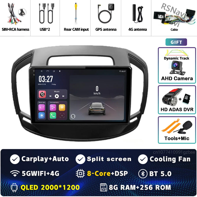 Autoradio CarPlay Opel Insignia (2013-2017) – Écran QLED, Android 16, jusqu'à 16 Go + 512 Go, vue 43