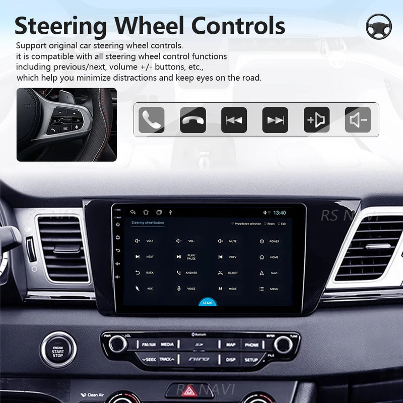Autoradio CarPlay Kia Niro DE (2016-2019) – Écran 9 pouces, jusqu'à 16 Go + 256 Go, vue 2