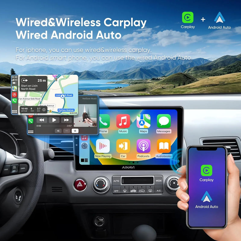 Autoradio CarPlay Fiat Doblo (2015-2019) – Écran 9 pouces, jusqu'à 12 Go + 256 Go, vue 2
