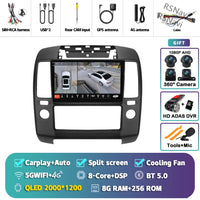 Autoradio CarPlay Nissan Navara D40 (2004-2010) – Écran 9 pouces, Android 16, vue 40