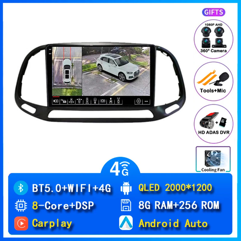 Autoradio CarPlay Fiat Doblo (2015-2019) – Écran 9 pouces, jusqu'à 12 Go + 256 Go, vue 15