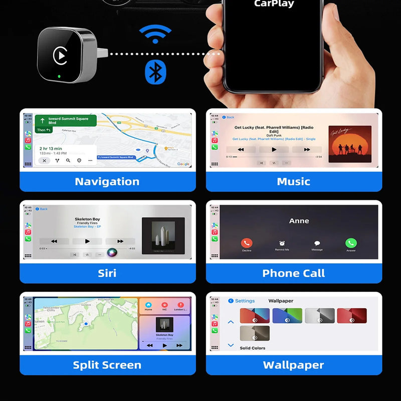 Mini Adaptateur CarPlay Sans Fil USB – Reconnexion Automatique, Mise à Jour en Ligne, vue 9