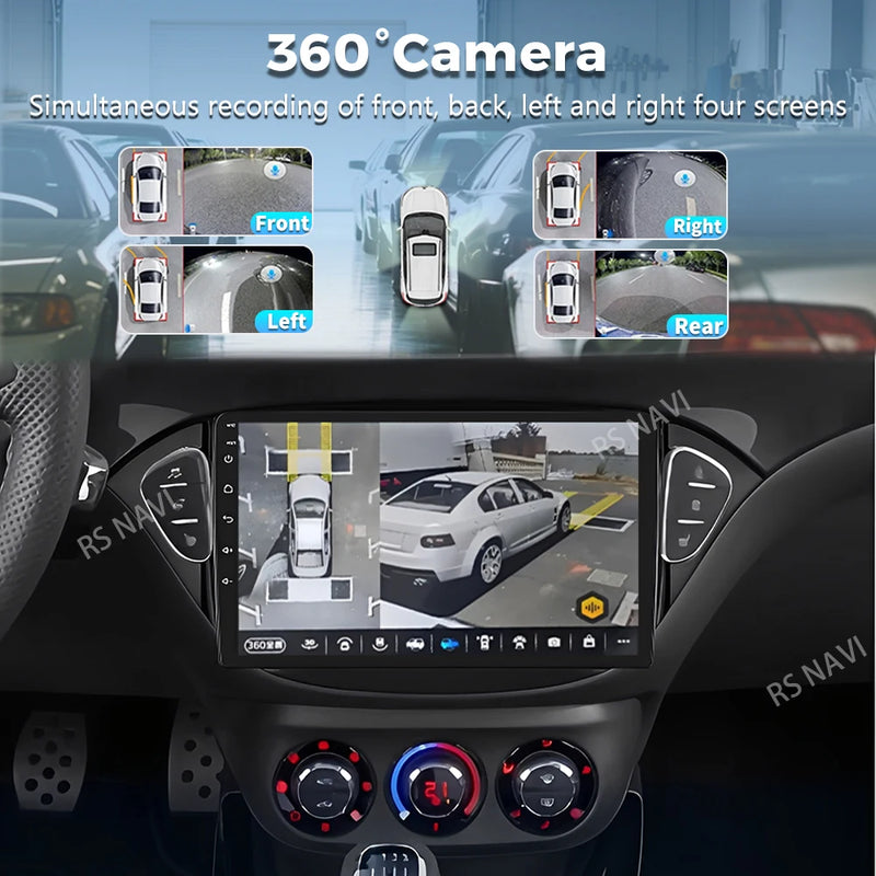Autoradio CarPlay Opel Corsa E (2014-2019) et Adam (2013-2016) – Écran 9 pouces 2K, jusqu'à 12 Go + 256 Go, vue 3