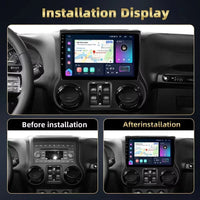 Autoradio CarPlay Jeep Wrangler JK (2011-2018) – Écran 9 pouces sans fil, jusqu'à 12 Go + 256 Go, vue 2