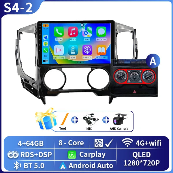 Autoradio CarPlay Mitsubishi L200, Pajero Sport et Triton (2015-2019) – Écran 9 pouces, jusqu'à 8 Go + 128 Go, vue 30