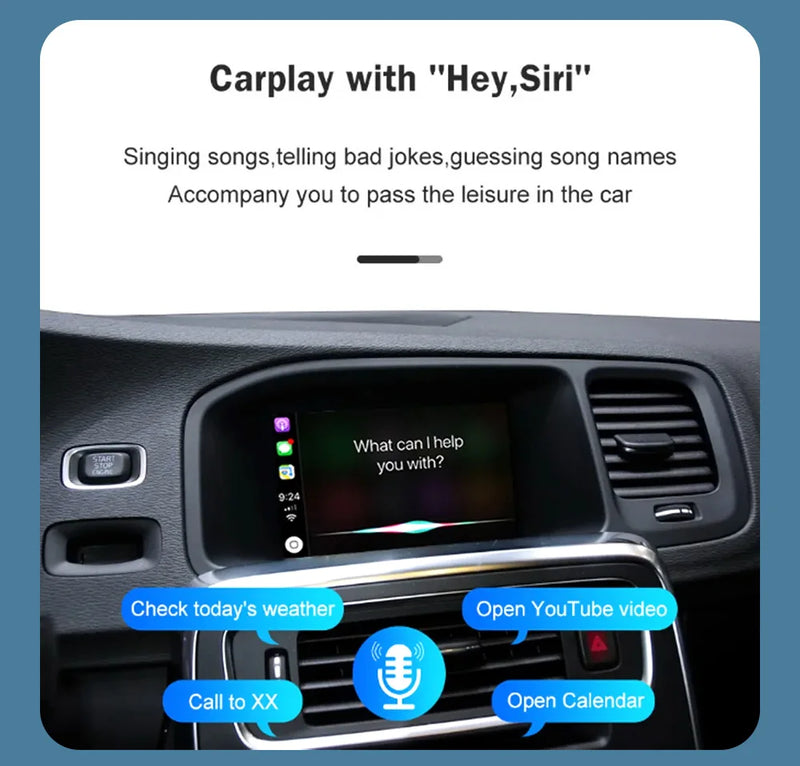 Boîtier CarPlay Volvo S60, V40, V60 et XC60 (2015-2018) – Écran d'origine conservé, sans fil, vue 16