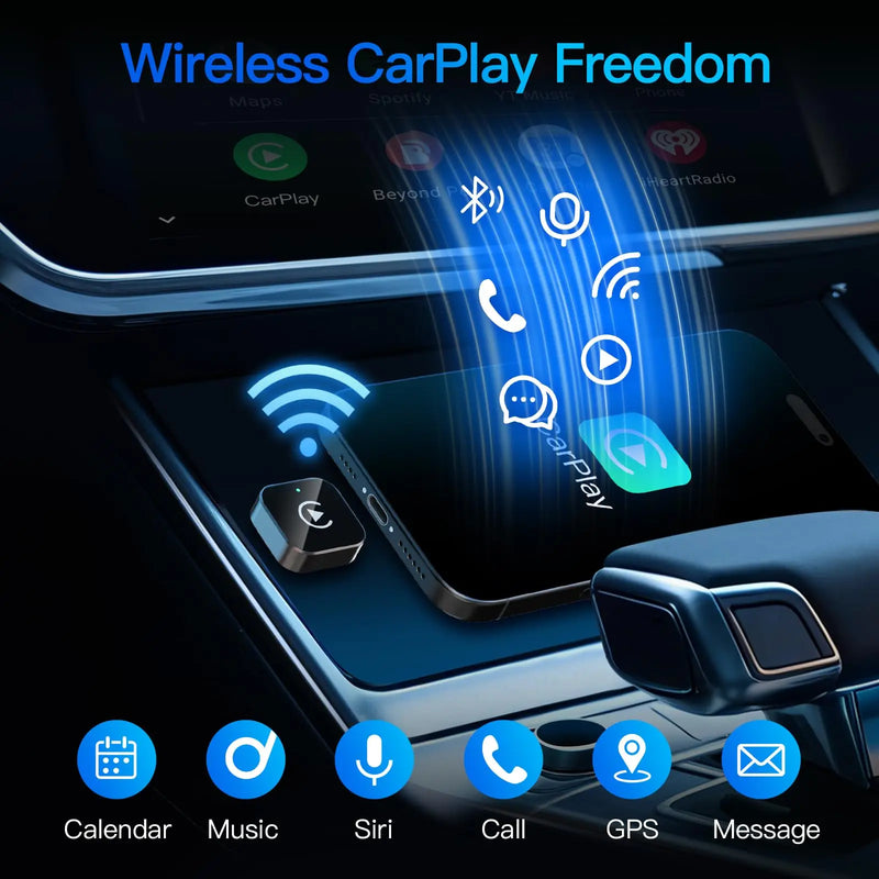 Adaptateur CarPlay Sans Fil Mini – CarPlay et Android Auto, 6 Coloris, Wi-Fi Double Bande, vue 2
