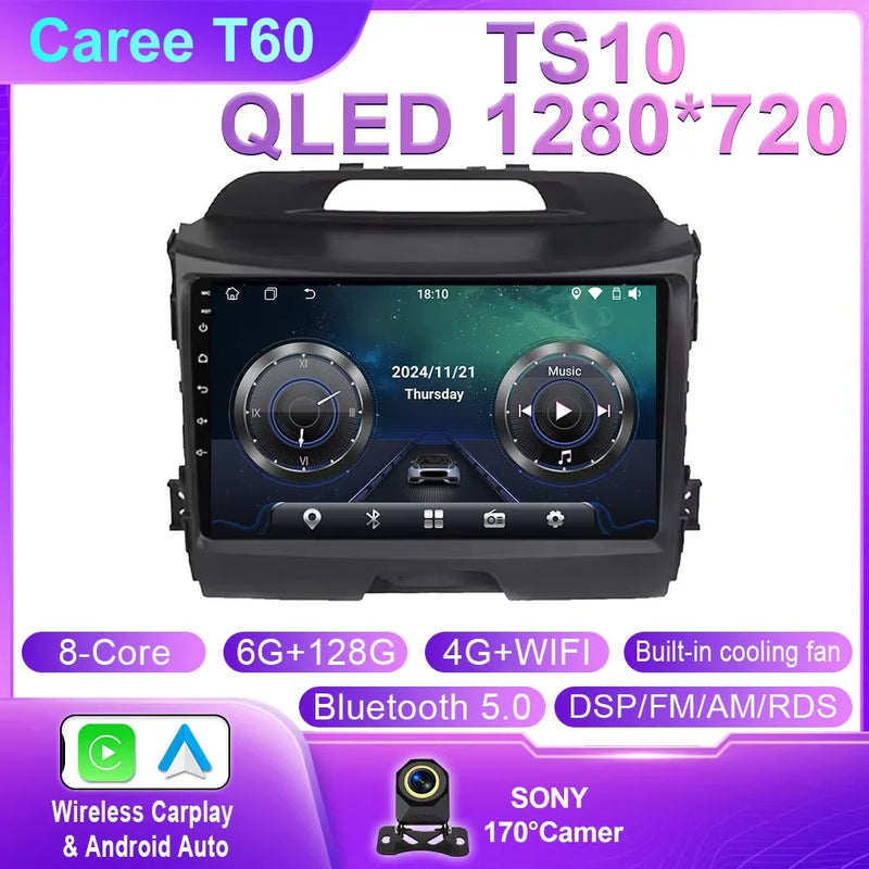 Autoradio CarPlay Kia Sportage 3 SL (2010-2016) – Écran QLED 9 pouces, jusqu'à 12 Go + 256 Go, vue 16